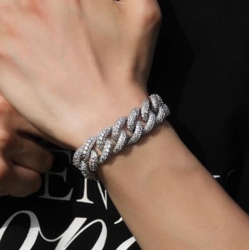 Cuban Link Diamond Bracciale